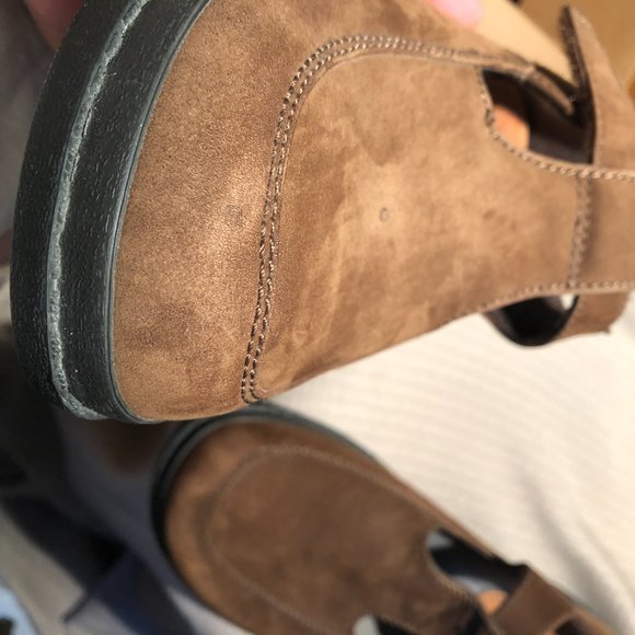 Easyspirits women Brown Nubuck Velcro, 7.5W - Picture 10 of 12